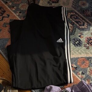 Adidas Black Pants with White Accents